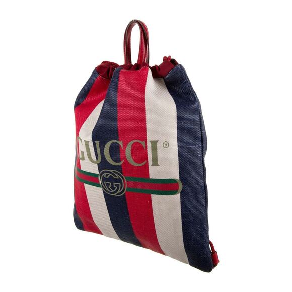 Gucci NWT Sylvie GG Web Stripe Logo Drawstring Backpack Sling Tote Bag - Picture 2 of 7